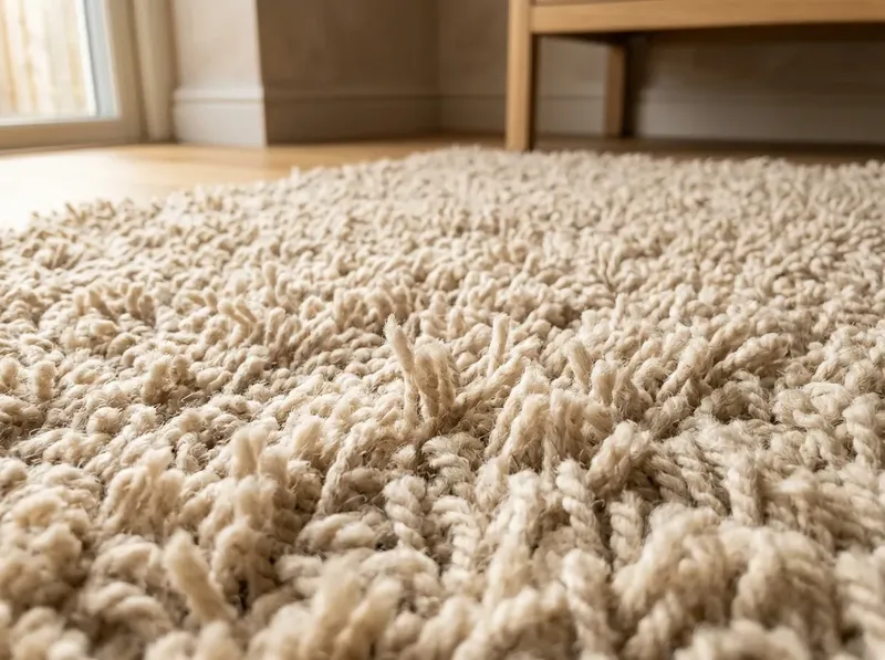 Sauberer Teppich mit aufgefrischten Fasern